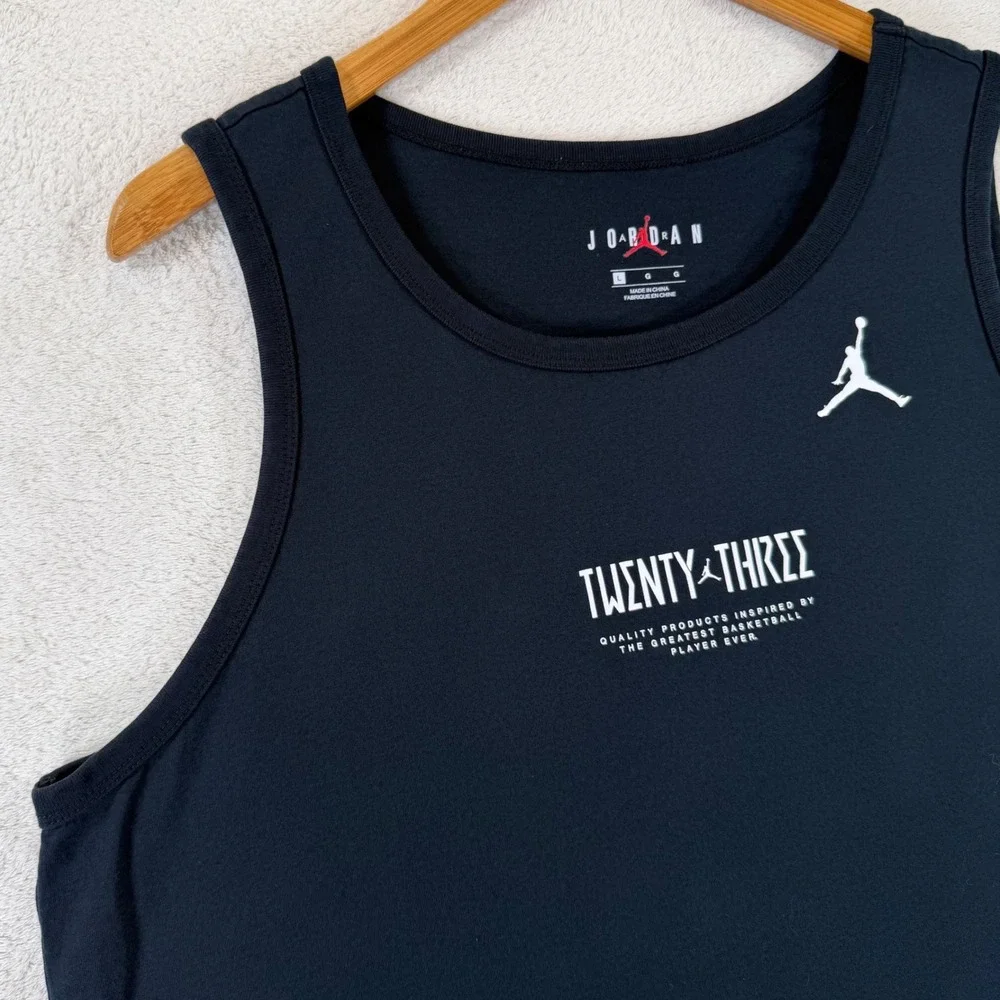 Jordan Twenty Three Tank Top Mens L Black Jumpman Graphic Basketball Nike 2019
